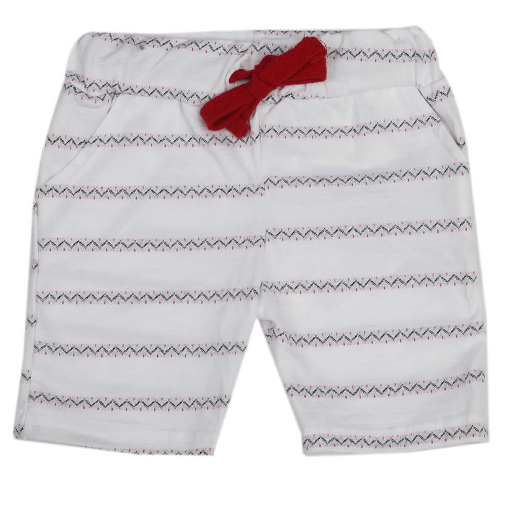 Girls Short - White - B, Girls Shorts Skirts, Chase Value, Chase Value