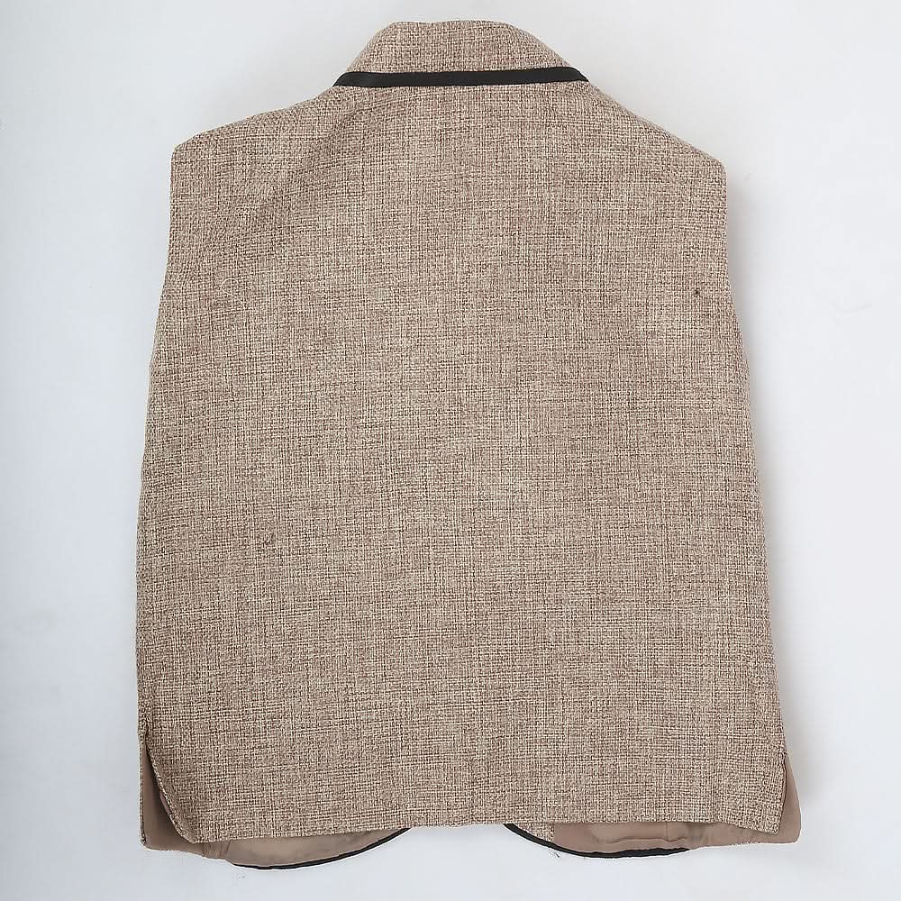Boys Jute Fancy Waist Coat - Beige, Kids, Boys Waistcoats, Chase Value, Chase Value