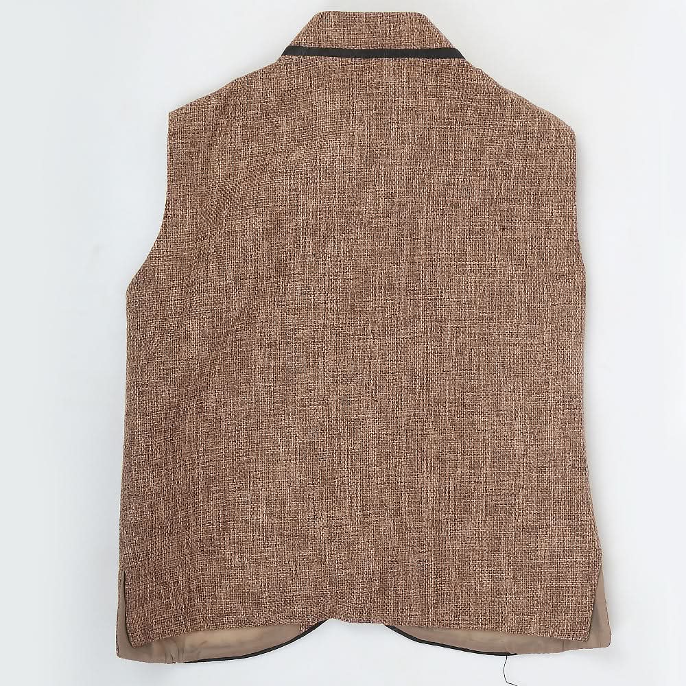Boys Jute Fancy Waist Coat - Brown, Kids, Boys Waistcoats, Chase Value, Chase Value