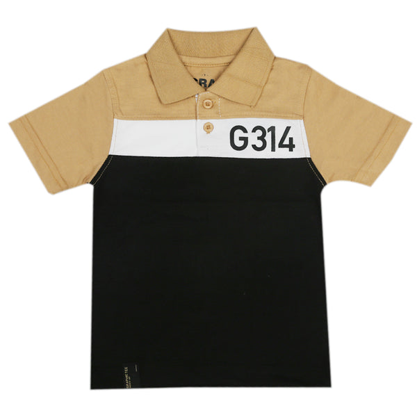 Boys Half Sleeves Polo T-Shirt - Brown, Boys T-Shirts, Chase Value, Chase Value