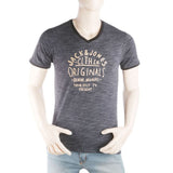 Men's Round Neck Half Sleeves T-Shirt - Black, Men, T-Shirts And Polos, Chase Value, Chase Value