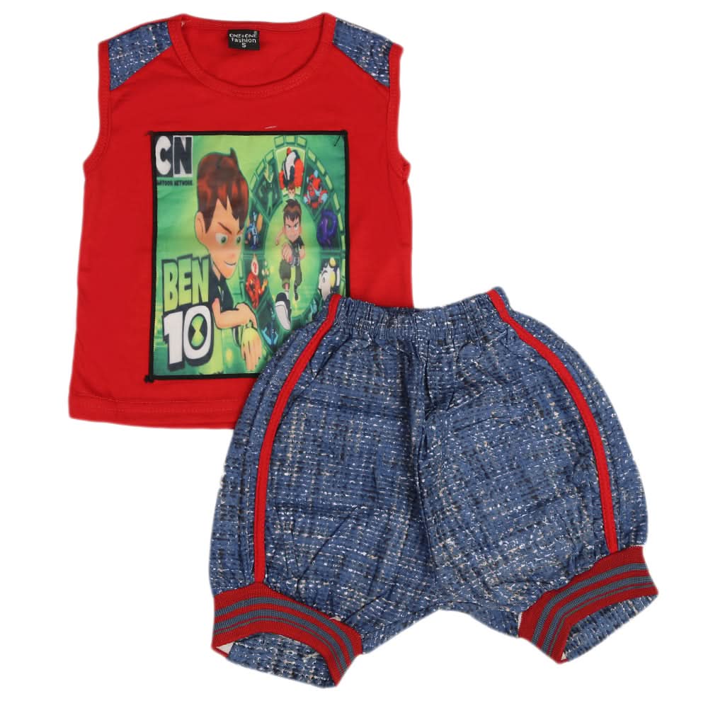 Boys Sando Suits - Red, Boys Sets & Suits, Chase Value, Chase Value