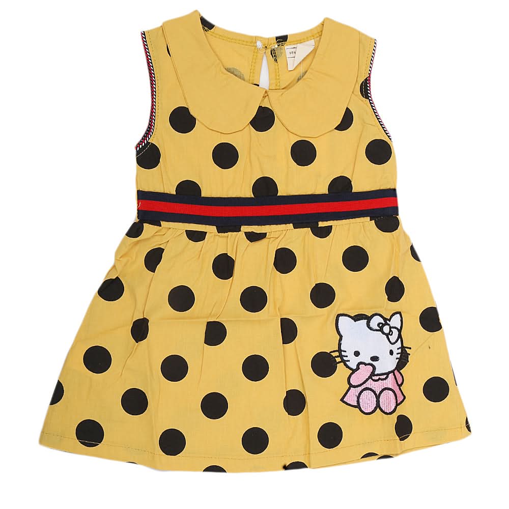 Newborn Girls Frock - Mustard, Kids, NB Girls Frocks, Chase Value, Chase Value