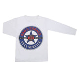 Boys Full Sleeves T-Shirt  8742 - White, Kids, Boys T-Shirts, Chase Value, Chase Value