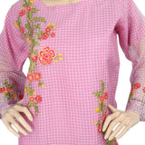 Women's Organza Fancy  3 Pcs Suit - Pink, Women, Shalwar Suits, Chase Value, Chase Value