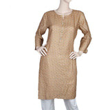 Women's Printed Kurti - Light Brown, Women, Ready Kurtis, Chase Value, Chase Value