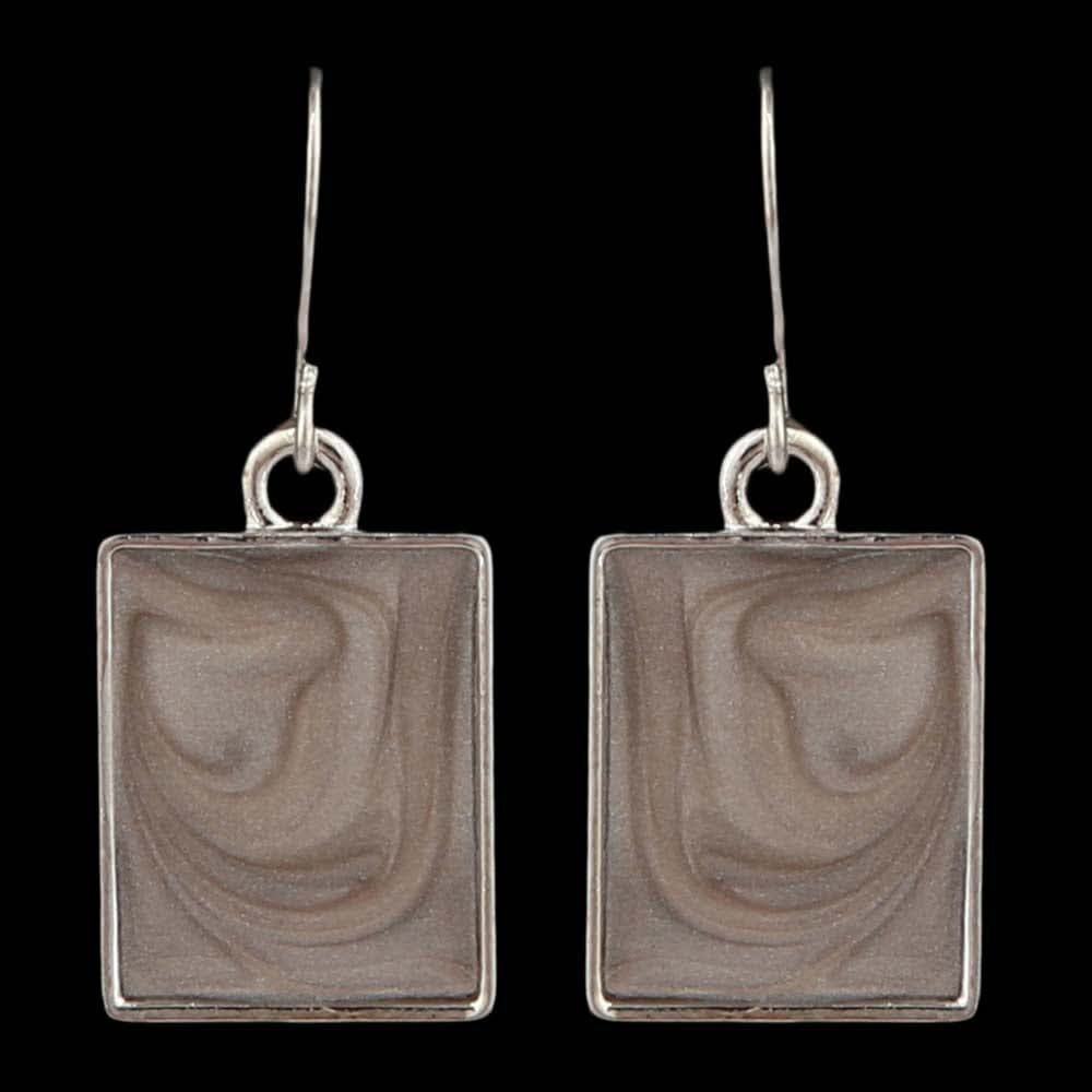 Women's Ear Tops - Dark Grey & Silver, Women, Earrings & Tops, Chase Value, Chase Value