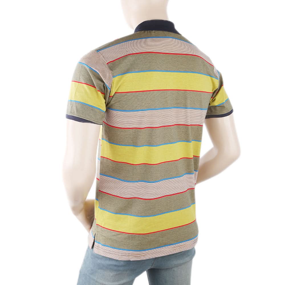 Men's Yarn Dyed Half Sleeves Polo T-Shirt - Mustard, Men, T-Shirts And Polos, Chase Value, Chase Value
