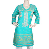 Women's Embroidered Kurti - Green, Women, Ready Kurtis, Chase Value, Chase Value