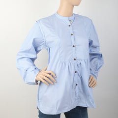 Women's Lining Casual Shirt - Blue, Women, T-Shirts And Tops, Chase Value, Chase Value