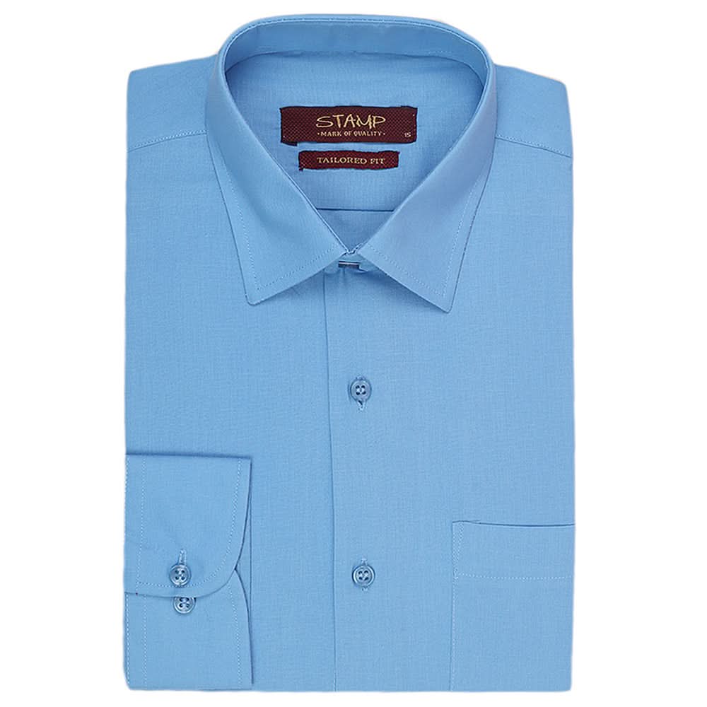 Mens Formal Shirt Plain - Olympic Blue, Men, Shirts, Chase Value, Chase Value