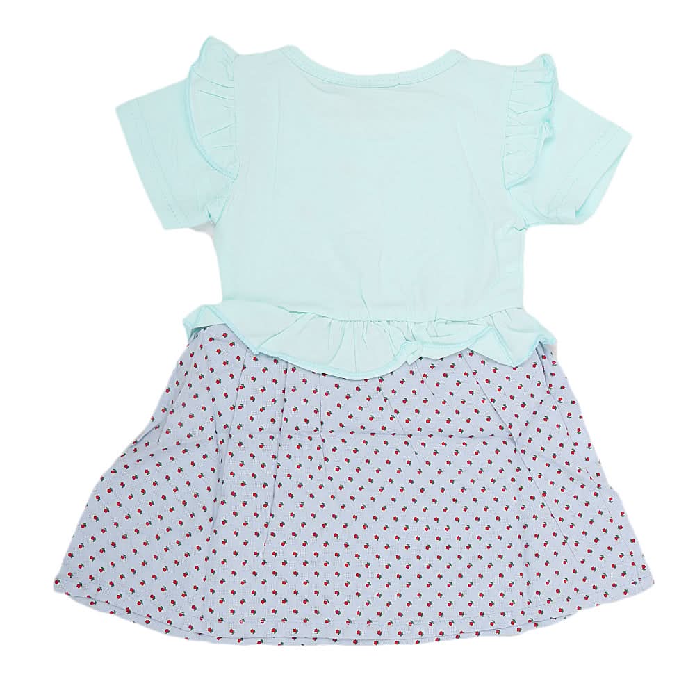 Newborn Girls Frock - Cyan, Kids, NB Girls Frocks, Chase Value, Chase Value