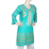 Women's Embroidered Kurti - Green, Women, Ready Kurtis, Chase Value, Chase Value