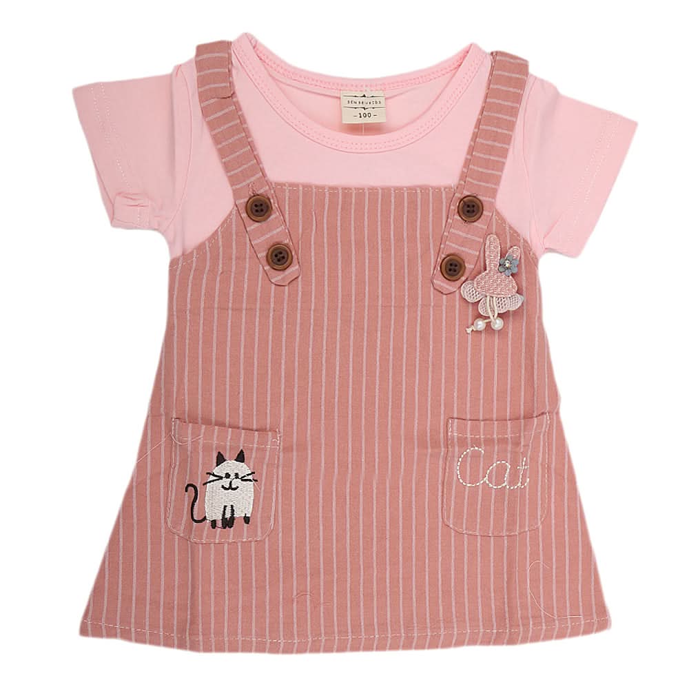 Newborn Girls Frock - Pink, Kids, NB Girls Frocks, Chase Value, Chase Value