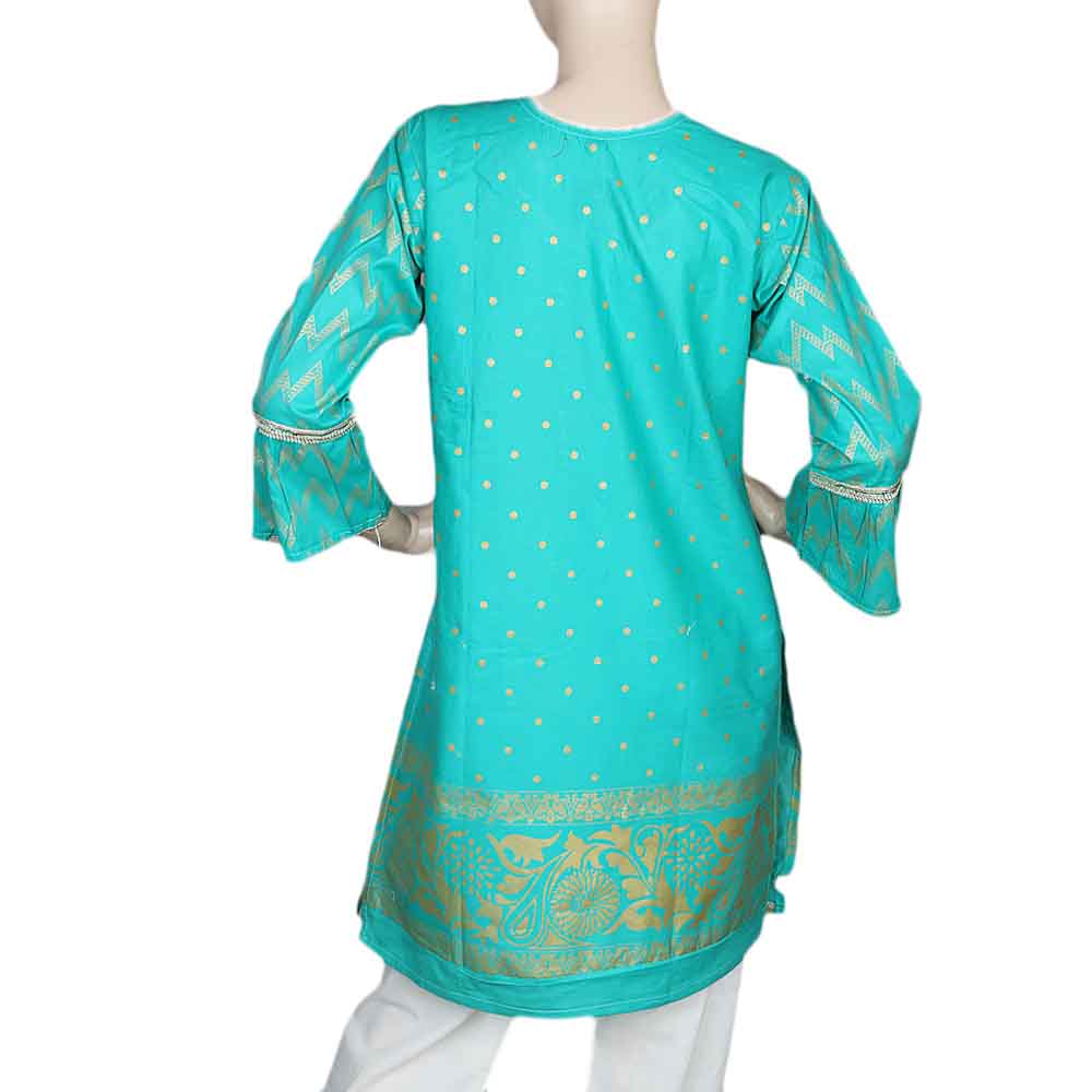 Women's Embroidered Kurti - Green, Women, Ready Kurtis, Chase Value, Chase Value