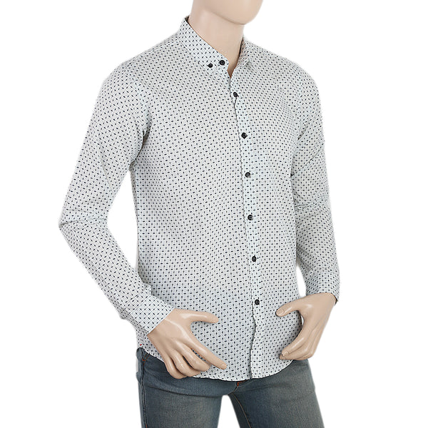 Men's Casual Printed Shirt - White, Men, T-Shirts And Polos, Chase Value, Chase Value