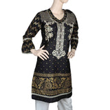 Women's Embroidered Kurti - BLACK, Women, Ready Kurtis, Chase Value, Chase Value