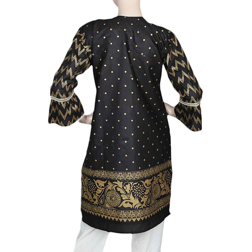 Women's Embroidered Kurti - BLACK, Women, Ready Kurtis, Chase Value, Chase Value