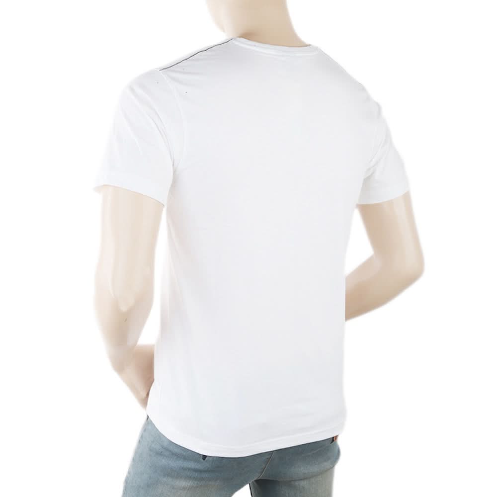 Men's Round Neck Half Sleeves T-Shirt - White, Men, T-Shirts And Polos, Chase Value, Chase Value