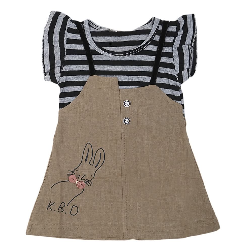 Newborn Girls Frock - Olive Green, Kids, NB Girls Frocks, Chase Value, Chase Value