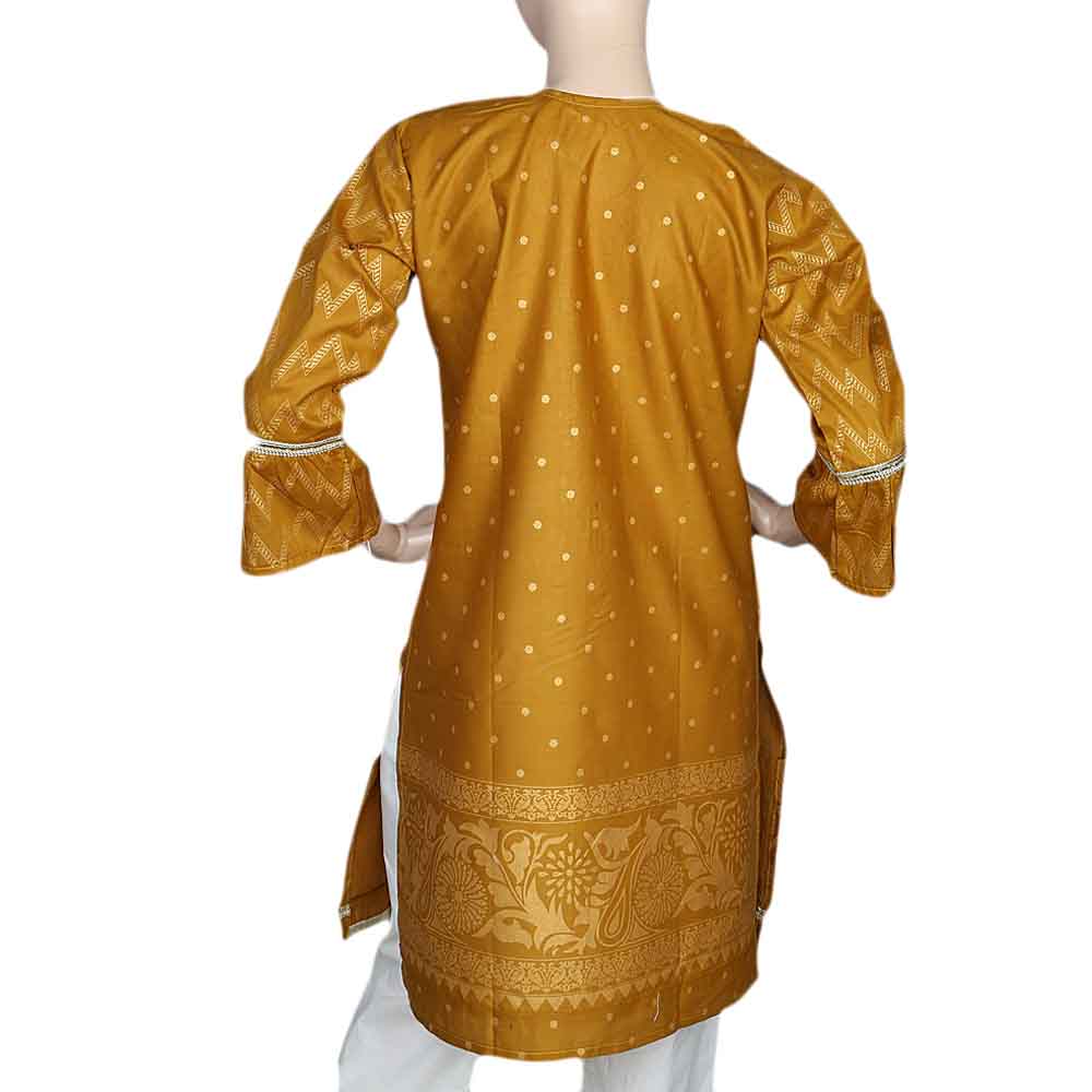Women's Embroidered Kurti - Mustard, Women, Ready Kurtis, Chase Value, Chase Value
