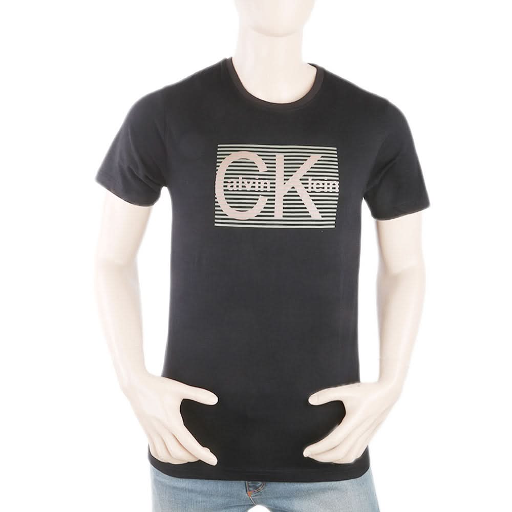Men's Round Neck Half Sleeves T-Shirt - Black, Men, T-Shirts And Polos, Chase Value, Chase Value