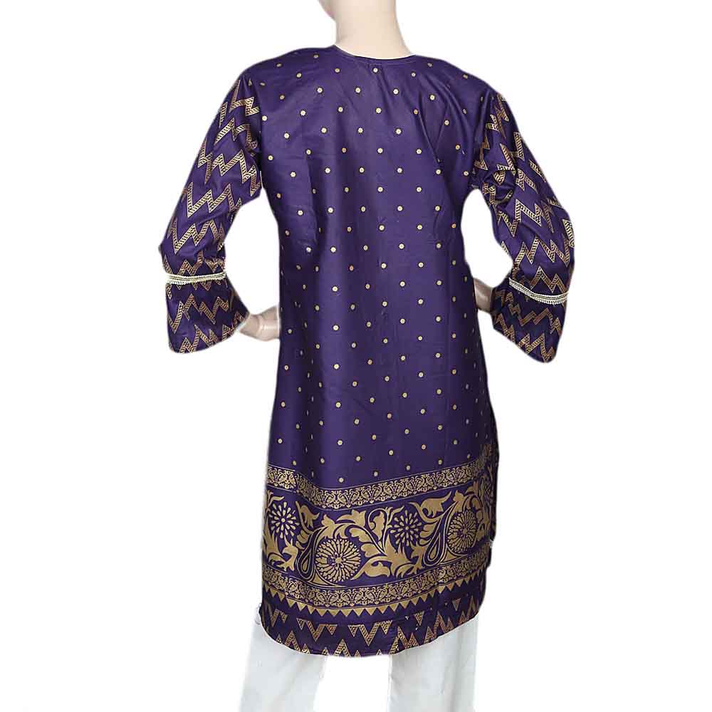 Women's Embroidered Kurti - Dark Purple, Women, Ready Kurtis, Chase Value, Chase Value