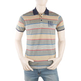 Men's Yarn Dyed Half Sleeves Polo T-Shirt - Green, Men, T-Shirts And Polos, Chase Value, Chase Value