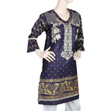Women's Embroidered Kurti - Navy Blue, Women, Ready Kurtis, Chase Value, Chase Value