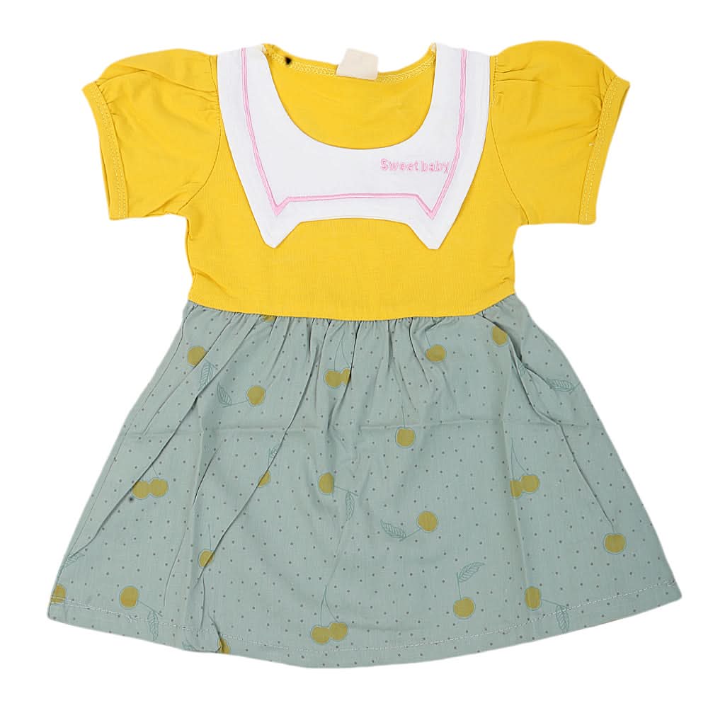 Newborn Girls Frock - Yellow, Kids, Newborn Girls Frocks, Chase Value, Chase Value