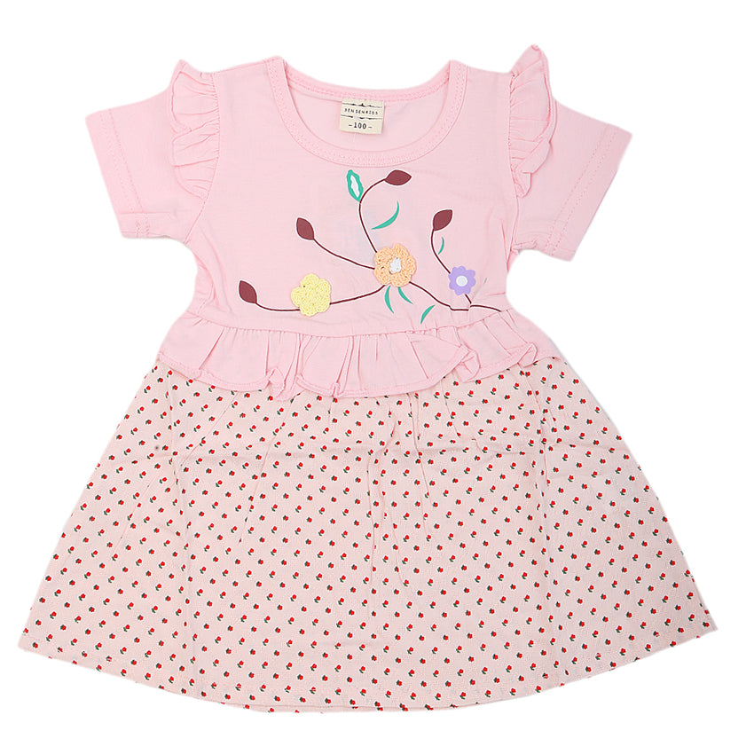 Newborn Girls Frock - Pink, Kids, NB Girls Frocks, Chase Value, Chase Value