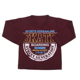 Boys Full Sleeves T-Shirt  8736 - Dark Purple, Kids, Boys T-Shirts, Chase Value, Chase Value