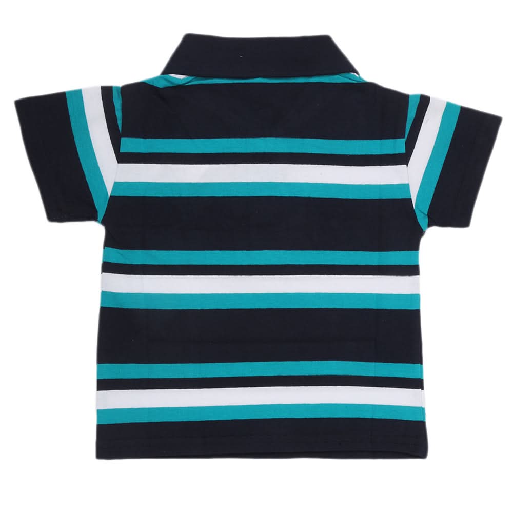 Newborn Boys Yarn Dyed T-Shirt - Sea Green, Kids, NB Boys Shirts And T-Shirts, Chase Value, Chase Value