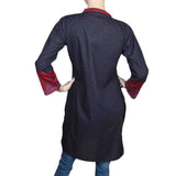 Women's Printed Cotton Kurti - Navy Blue, Women, Ready Kurtis, Chase Value, Chase Value