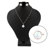 Women's Fancy Locket Set - Golden - White - test-store-for-chase-value