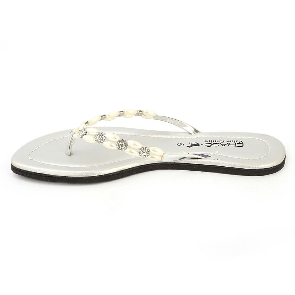 Girls Slippers J-528-A - Silver, Kids, Girls Slippers, Chase Value, Chase Value