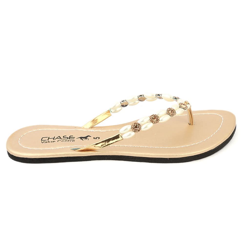Girls Slippers J-528-A - Golden, Kids, Girls Slippers, Chase Value, Chase Value