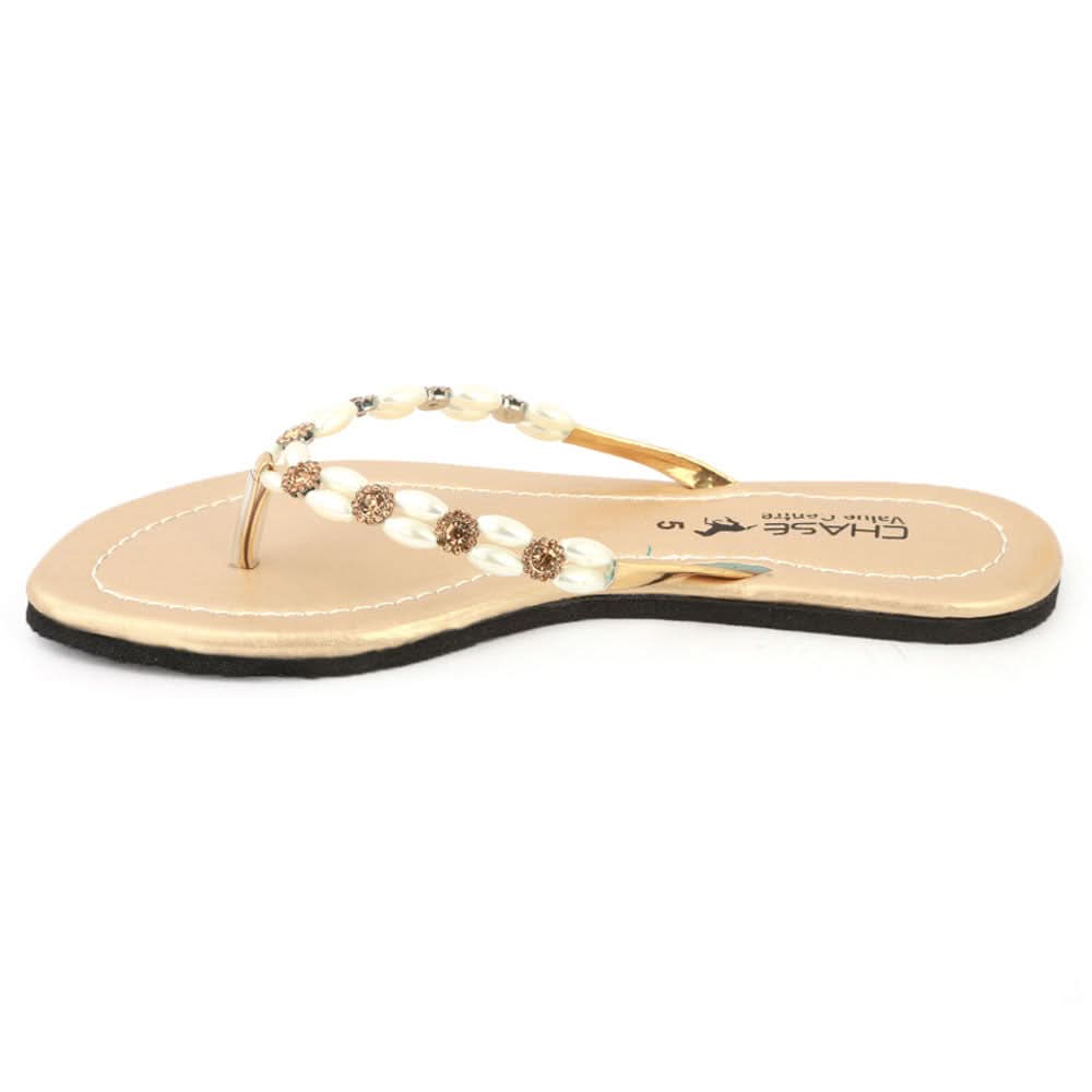 Girls Slippers J-528-A - Golden, Kids, Girls Slippers, Chase Value, Chase Value