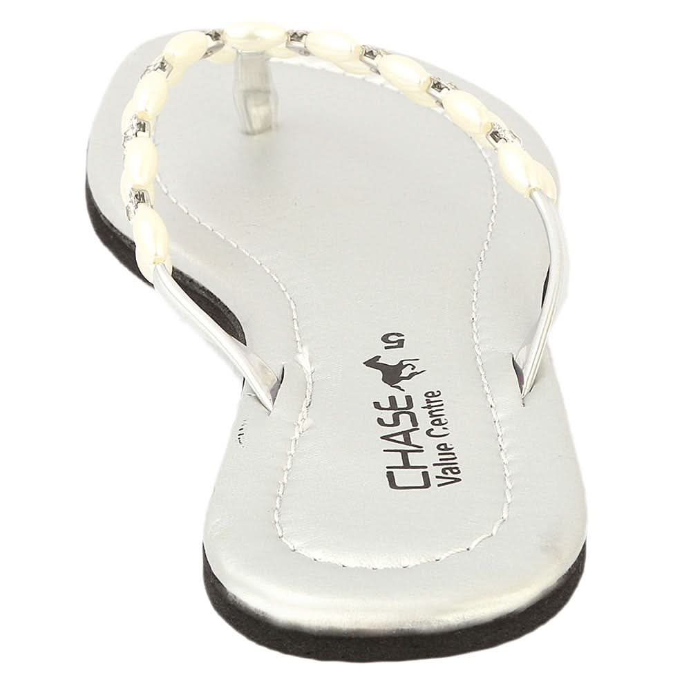 Girls Slippers J-528-A - Silver, Kids, Girls Slippers, Chase Value, Chase Value