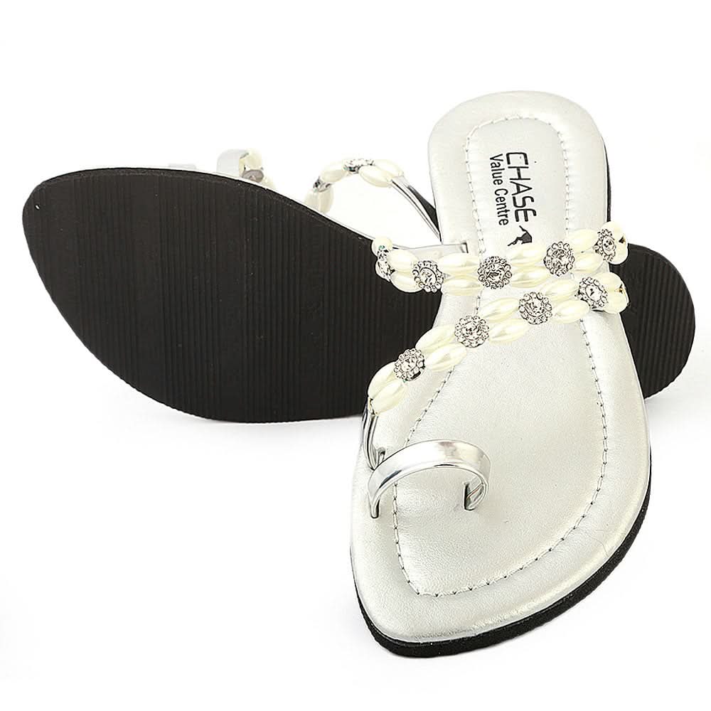 Girls Slippers J-530-A - Silver, Kids, Girls Slippers, Chase Value, Chase Value