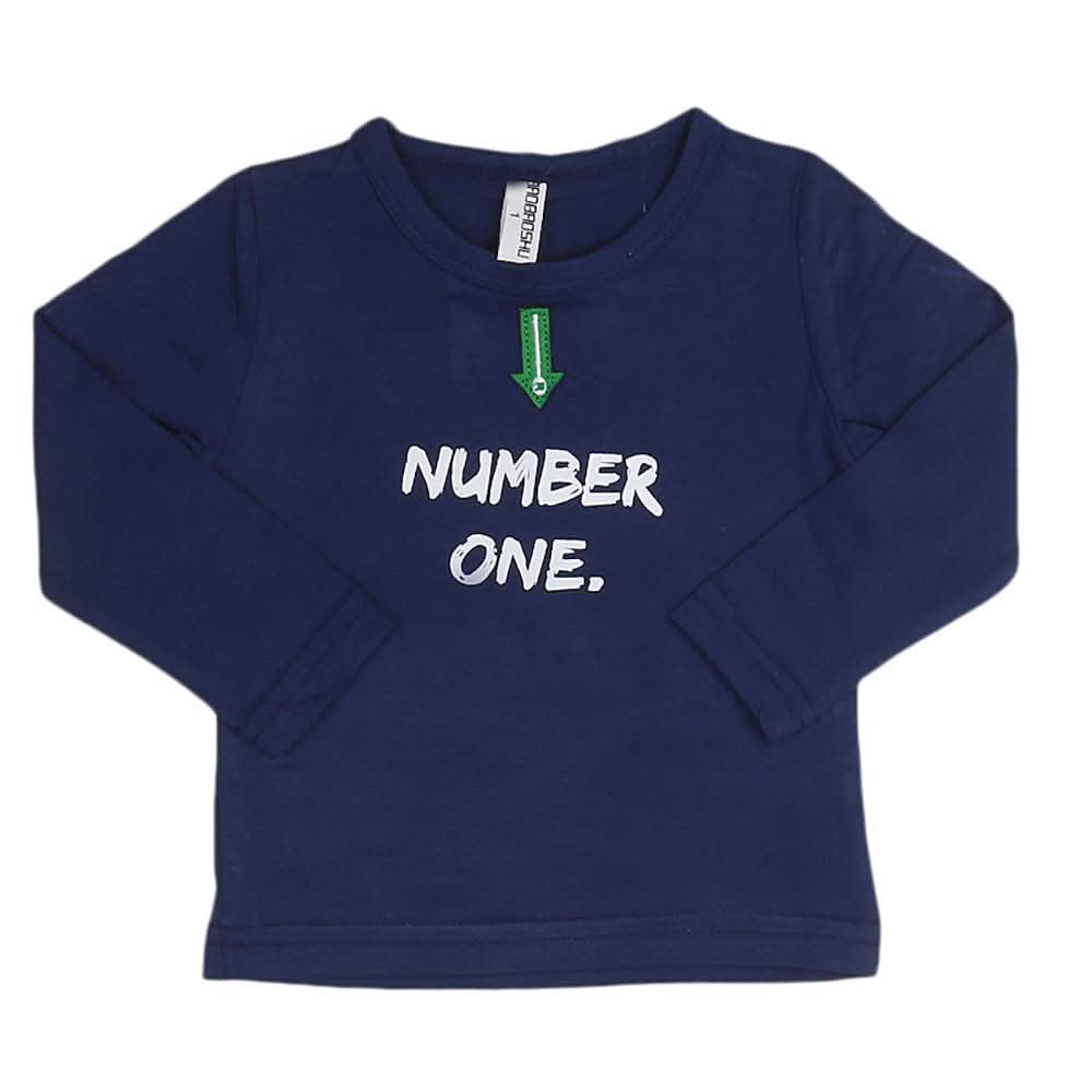 Boys Full Sleeves T-Shirt - Navy Blue, Kids, Boys T-Shirts, Chase Value, Chase Value
