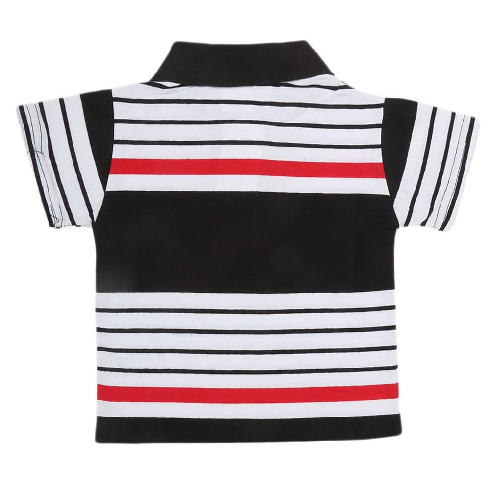 Newborn Boys Yarn Dyed T-Shirt - Black, Kids, NB Boys Shirts And T-Shirts, Chase Value, Chase Value