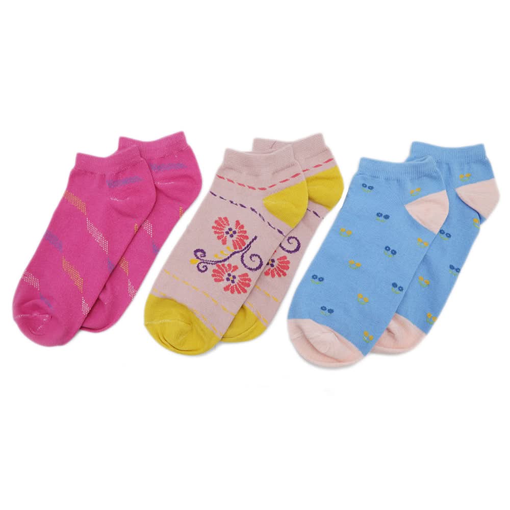 Women's 3Pcs Colorful Socks, Women, Socks Stocking And Gloves, Chase Value, Chase Value