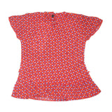 Girls Woven Half Sleeves Top - Red, Kids, Tops, Chase Value, Chase Value
