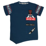Boys Half Sleeves T-Shirt - Steel Blue, Kids, Boys T-Shirts, Chase Value, Chase Value