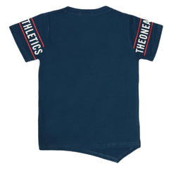 Boys Half Sleeves T-Shirt - Steel Blue, Kids, Boys T-Shirts, Chase Value, Chase Value