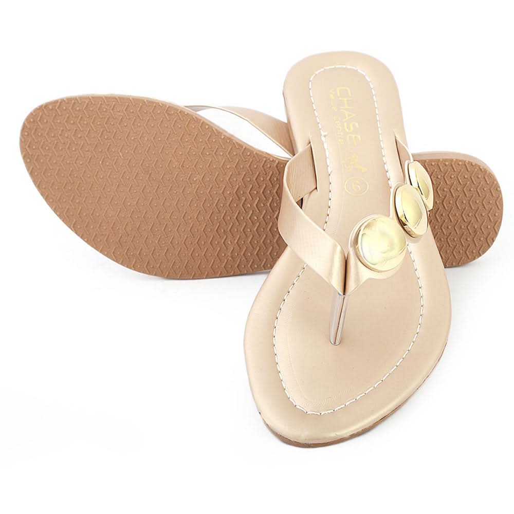 Women's Slipper (KL-052) - Golden, Women, Slippers, Chase Value, Chase Value