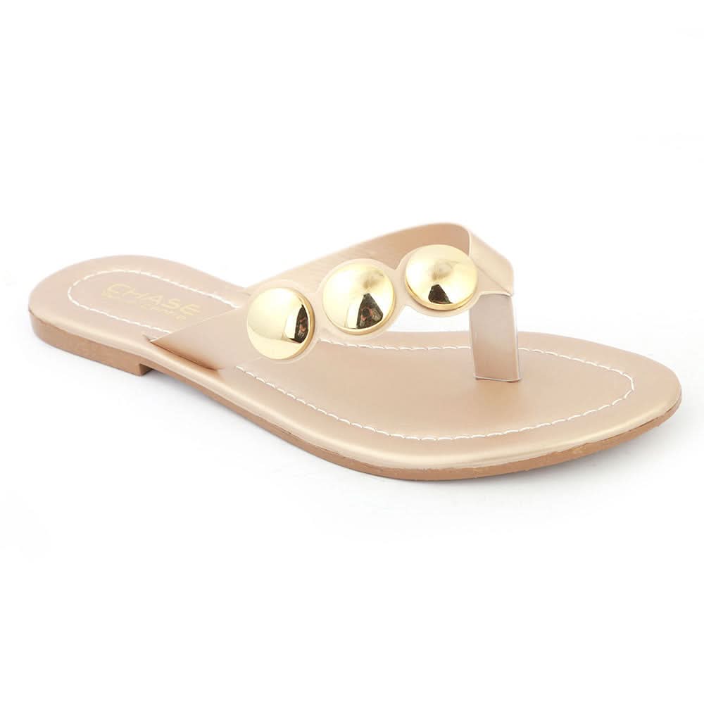 Women's Slipper (KL-052) - Golden, Women, Slippers, Chase Value, Chase Value