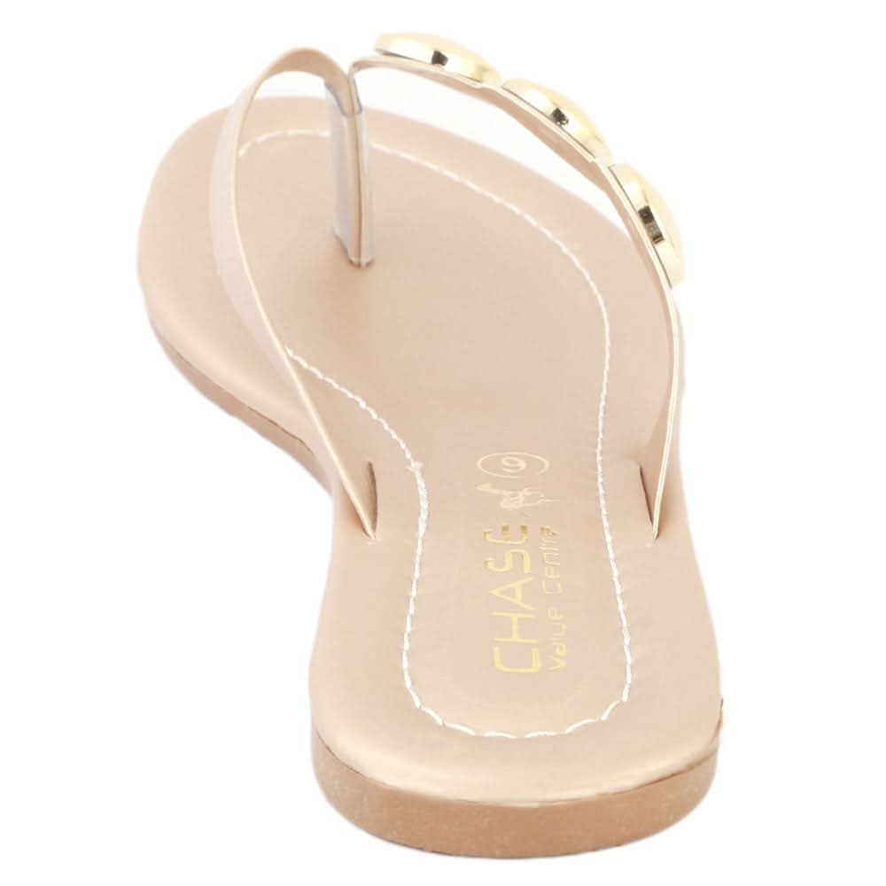 Women's Slipper (KL-052) - Golden, Women, Slippers, Chase Value, Chase Value