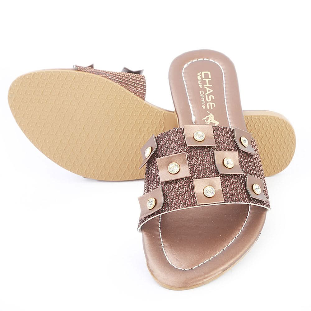 Women's Slipper (KL-054) - Brown, Women, Slippers, Chase Value, Chase Value